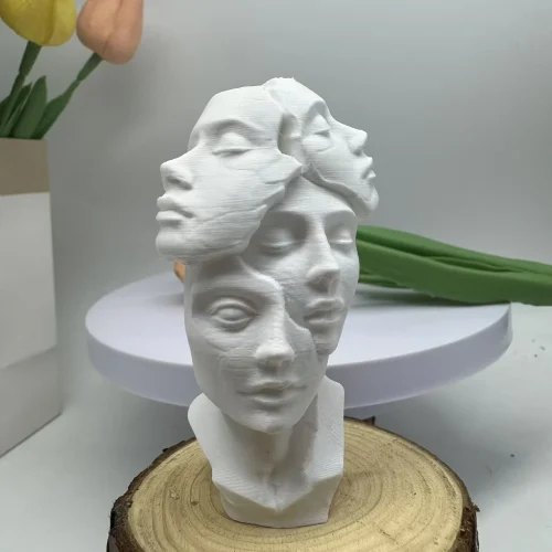 S12cafb0d57c14649a113f349be9c95b2H.webp 3D Print Elegant Multi-faceted Facial Decoration, Simple Abstract Design, Home Decoration Head Decoration