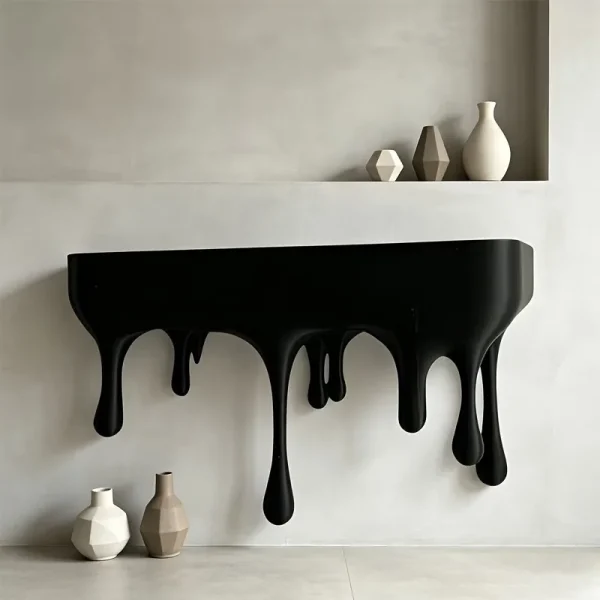 3D-Printed Wall Shelf, Dripping/melting Appearance, Simple, Perfect for Small Decorations and Collectibles