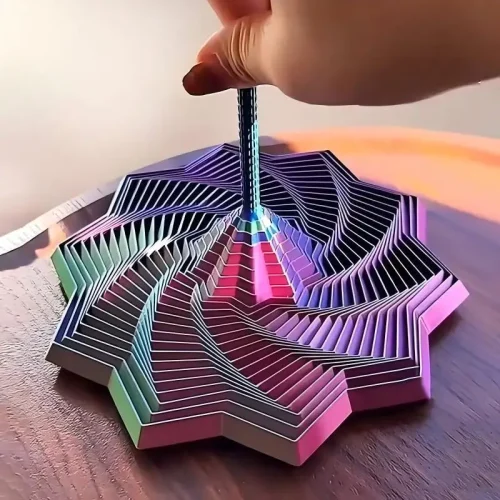 S2ed417d9c8694af683cb9a6fdcbfc7f2N.webp 3D Printing Expanded Sensory Fidget Star Model Visual Illusion Hexagon Whirling Spiral Ornaments Stress Relief Board Game