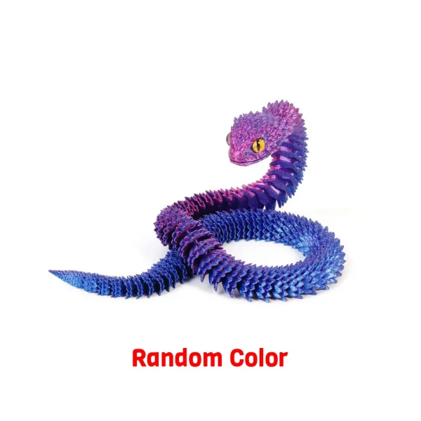 3D Printed Snake Movable Joint Fidget Toy Figurine Simulation Snake Office Desktop Ornament Gifts Crafts Figurines Miniatures
