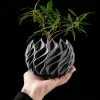 S54c2b22f962f4ea6bb7a951a0c9eea36Y.webp 3D Printed Flower Pot, Biodegradable Texture Design - Modern Planters for Indoor Outdoor, Gardening Decor, Macetas para Plantas