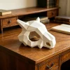 S8ee9c01d3ece4a3f9f47a69c344a0108f.webp 3D Printed Geometric Skull Figurine Stylish Low Poly Head Ornament Minimalist Desktop Bookshelf Statue Home Tabletop Decoration