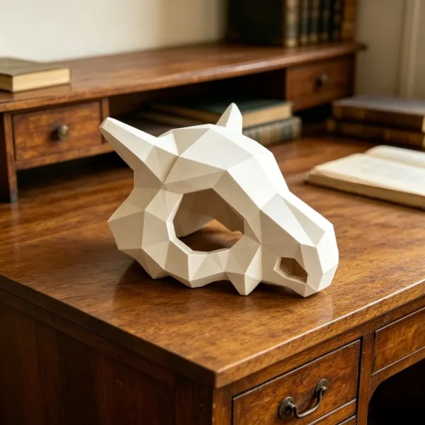 S8ee9c01d3ece4a3f9f47a69c344a0108f.webp 3D Printed Geometric Skull Figurine Stylish Low Poly Head Ornament Minimalist Desktop Bookshelf Statue Home Tabletop Decoration