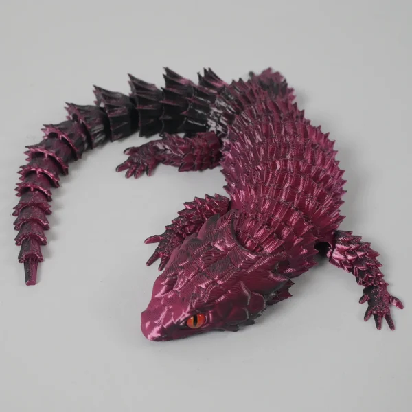 3D Printed Lizard Statue, Flexible 3D Printed Animal, Colorful Figurines Statue, Gifts