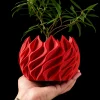 Sa4cec629f4c047639b9243f754d7f2163.webp 3D Printed Flower Pot, Biodegradable Texture Design - Modern Planters for Indoor Outdoor, Gardening Decor, Macetas para Plantas