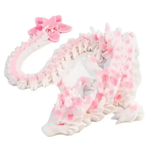 Simulated Eye 3D Printed Dragon Laser Sakura Dragon 3D Printed Diceratops Dragon Rotatable Poseable Joints
