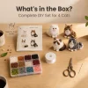 3D Beaded Cat DIY Kit. Make Four Lovely Cats. Complete Tools, Ideal Beginner Family Craft Gift.
