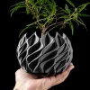 Sc9ff8460d73f43ffa2d6c361fd681658W.webp 3D Printed Flower Pot, Biodegradable Texture Design - Modern Planters for Indoor Outdoor, Gardening Decor, Macetas para Plantas