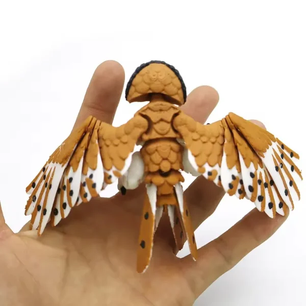 3D Printed Eagle Hawk Simulation Animal Model Figurine Movable Bird Ornament DIY Gift Home Decoration