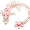 Simulated Eye 3D Printed Dragon Laser Sakura Dragon 3D Printed Diceratops Dragon Rotatable Poseable Joints