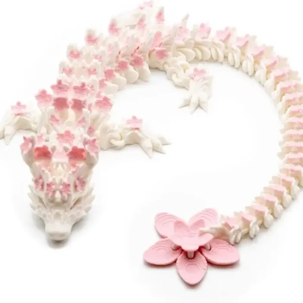 Simulated Eye 3D Printed Dragon Laser Sakura Dragon 3D Printed Diceratops Dragon Rotatable Poseable Joints