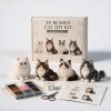 3D Beaded Cat DIY Kit. Make Four Lovely Cats. Complete Tools, Ideal Beginner Family Craft Gift.