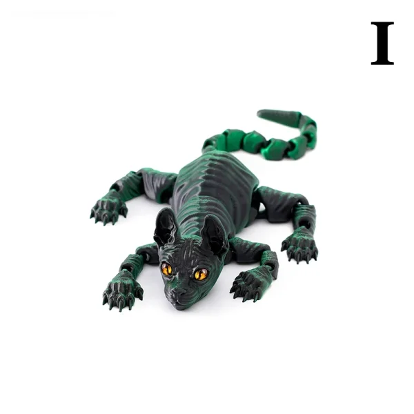 3D Printed Sphynx Cat Animal Toy Realistic Hairless Figurine Cat Fidget Toy For Cat Lover Collector Home Decoration