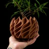 Seff322d1051d4969b2f95e9158a302a36.webp 3D Printed Flower Pot, Biodegradable Texture Design - Modern Planters for Indoor Outdoor, Gardening Decor, Macetas para Plantas